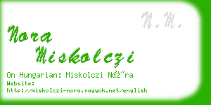 nora miskolczi business card